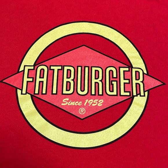 Fatburger Red Logo T-shirt  Men’s Medium - Picture 4 of 5